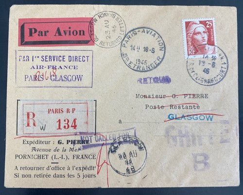 1946 paris france first flight - 1946,
