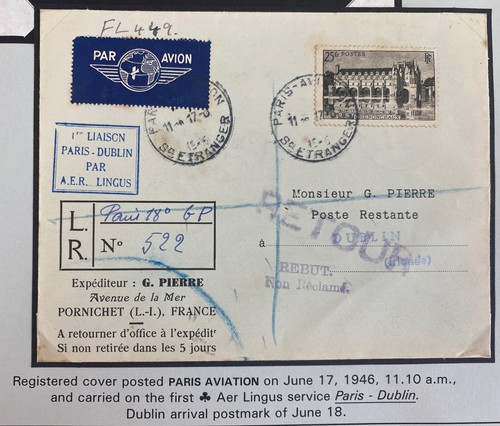 1946 paris france first flight - 1946,